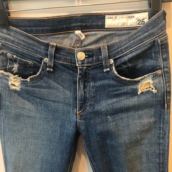 Rag & Bone Destroyed Skinny Stretch Jean - Picture 3 of 7